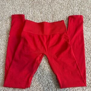 Oner Active Effortless Seamless Leggings - Red Small